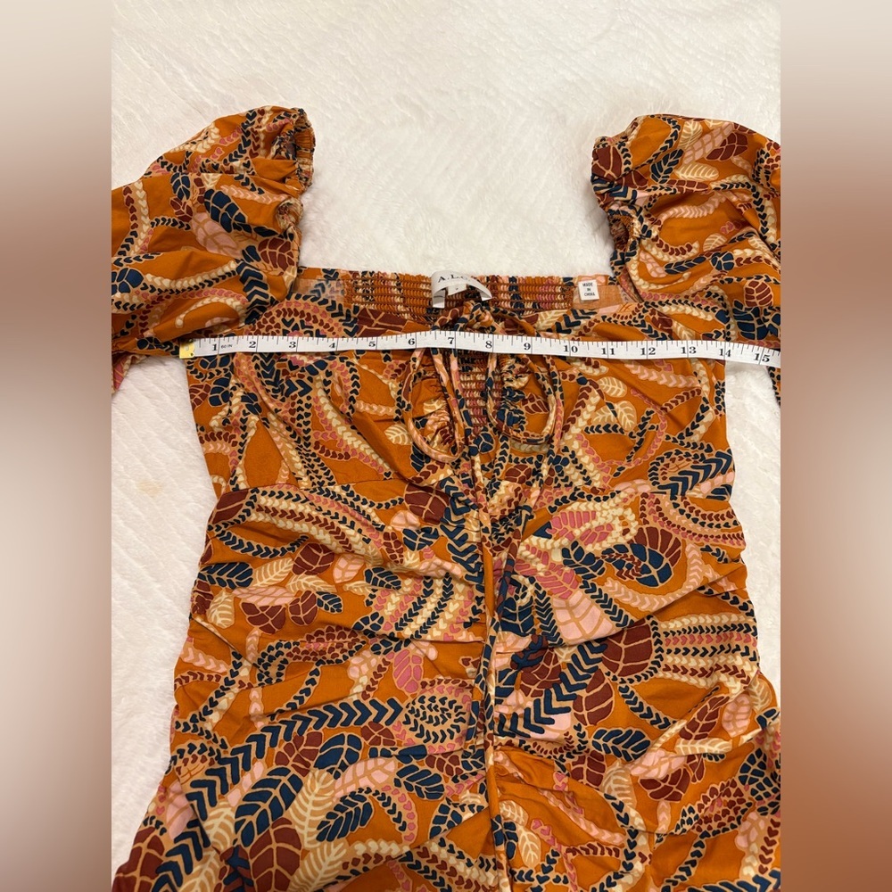 A.L.C  Paisley Print Cotton Long Dress Size 2 - Picture 10 of 14